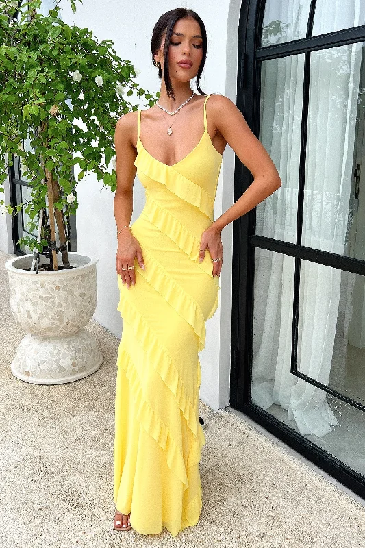Women’s clothing to inspire confidence and beauty   Pippa Maxi Dress - Baby Yellow
