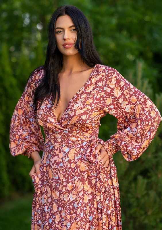 Look and feel your best in our women’s wear   Queen Wrap Red Ruster Dress