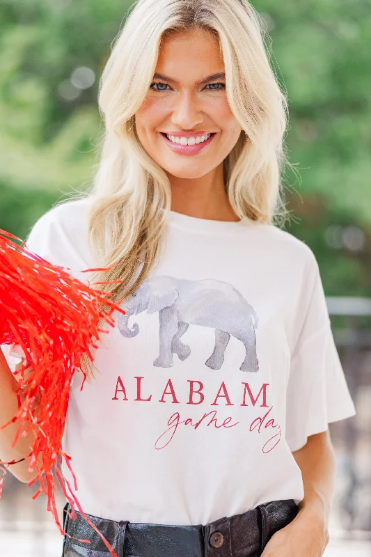 Alabama Game Day White Graphic Tee