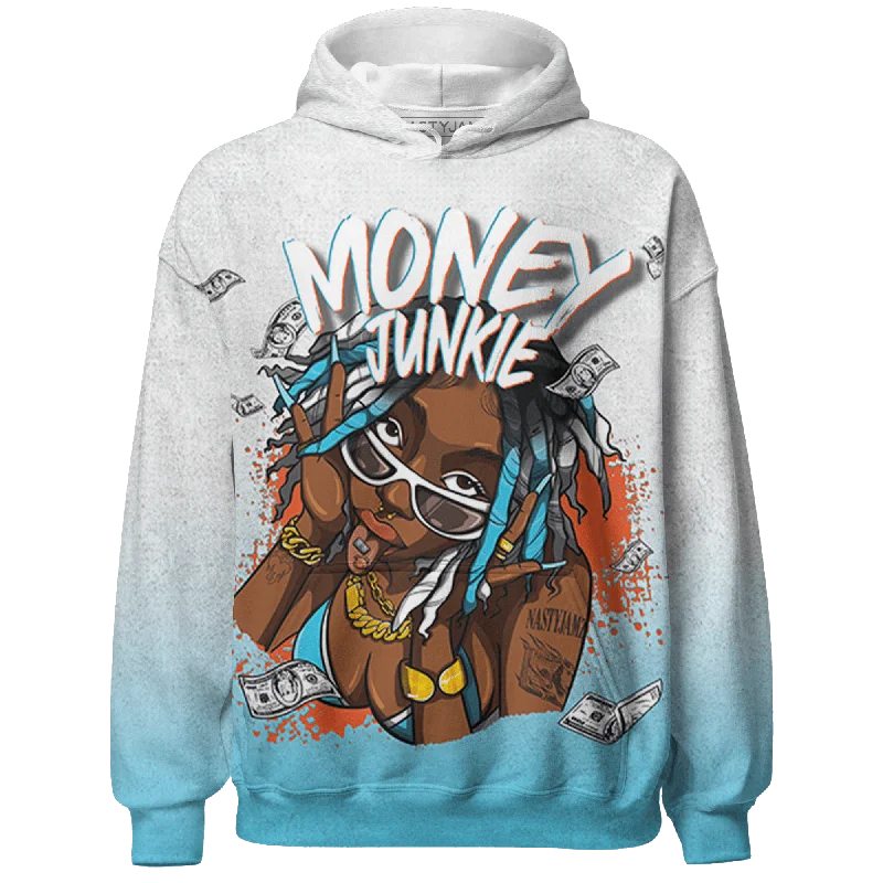 NastyJamz Dunk Low Dolphins Hoodie Match Money Junkie 3D All-Over Print