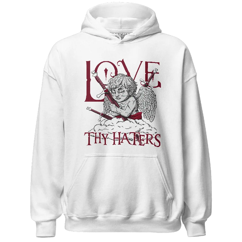 NastyJamz High White Team Red 1s Hoodie Match Love Thy Haters Angel