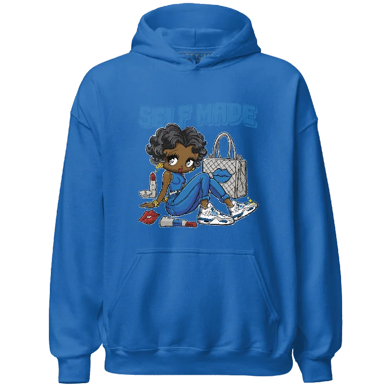 NastyJamz Industrial Blue 4s Hoodie Match Sneaker Girl Selfmade