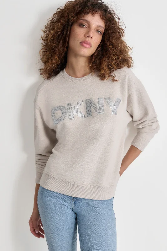 SEQUIN LOGO SWEATSHIRT