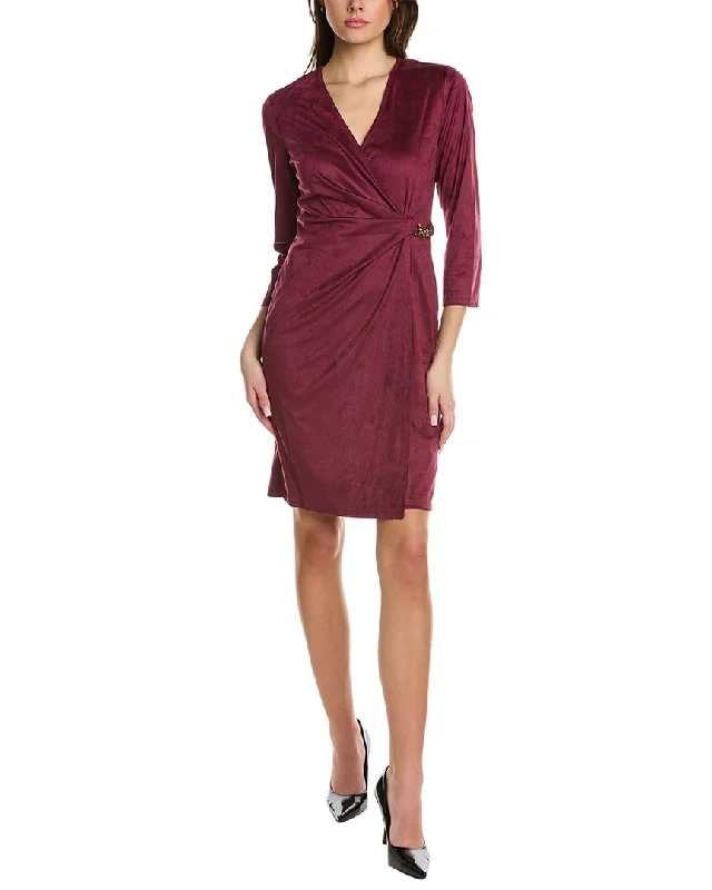 Affordable fashion that looks high-end   Anne Klein Suede Wrap Dress
