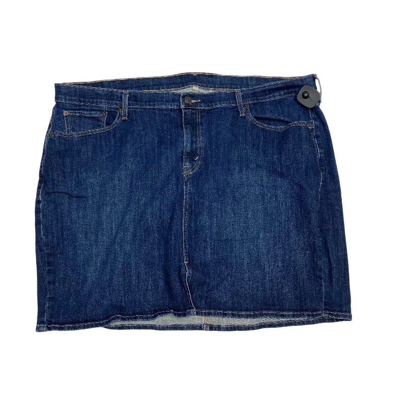 Skirt Mini & Short By Levis In Blue Denim, Size: 3x