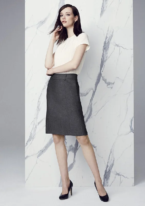 Womens Panelled Skirt with Rear Split