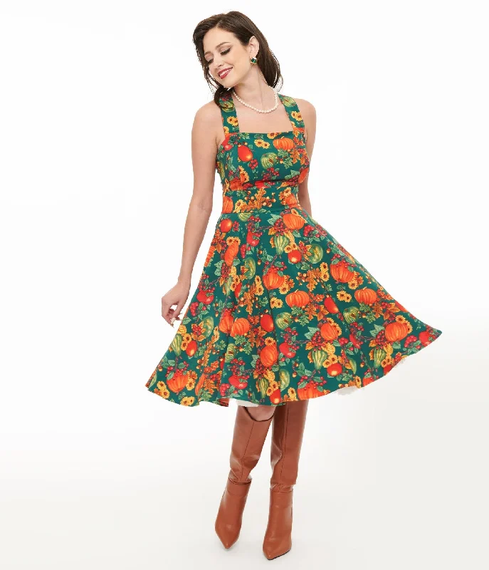 Women’s fashion that reflects your personality   Hell Bunny 1950s Autumn Pinafore Swing Dress