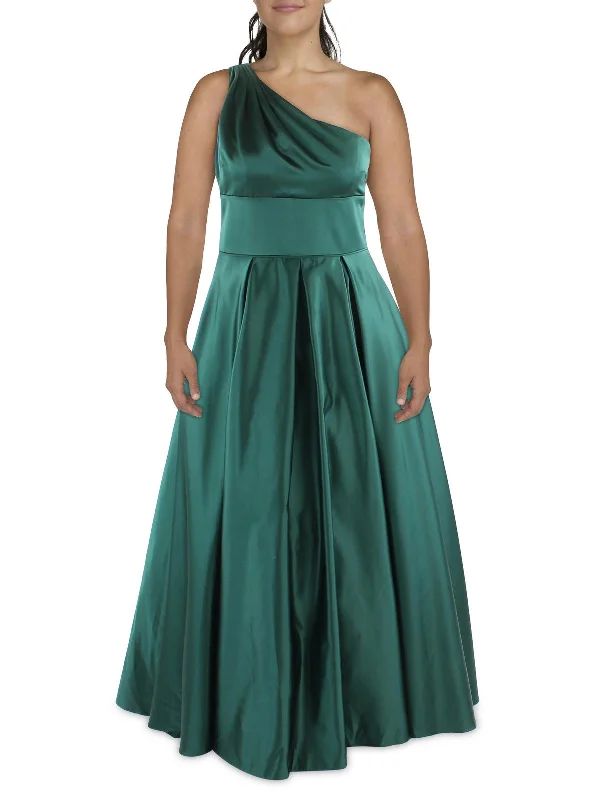 Fashionable women’s clothing that makes you shine   Juniors Womens One Shoulder Maxi Evening Dress