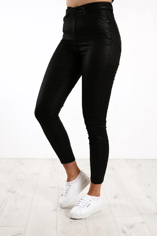Statement pieces for the confident woman   Vice High Skinny Jean Coated Black
