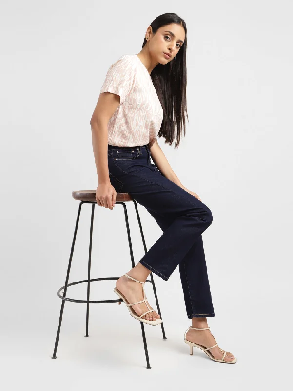 Sustainable fashion for stylish women   Women's Mid Rise Wedgie Straight Fit Jeans